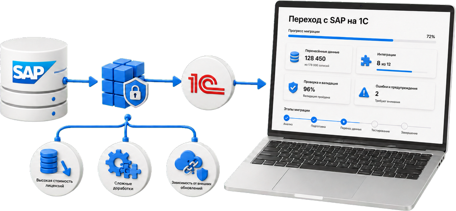 Переход с SAP на 1С